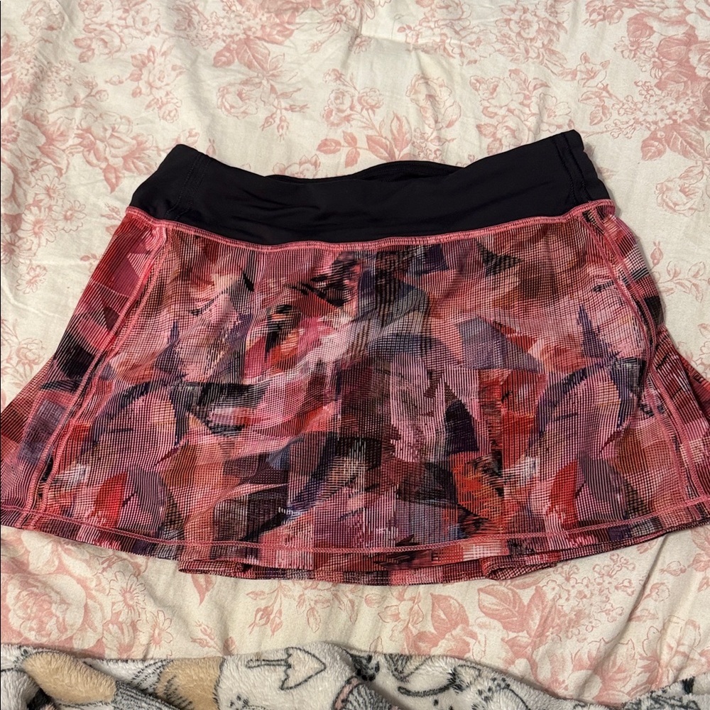 Lululemon Athletica Black and Pink Skater Skirt